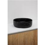 Waskom Riho Marmic Rond 34,6x34,6x11,4 cm Mat Zwart Marmer Keramiek