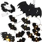 Halloween LED Slinger Vleermuis Lichtketting 195 cm 10 Lampjes