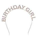 Birthday Girl Haarband Zilver