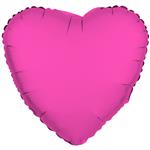 Standard Neon Pink Heart Foil Balloon C16 Bulk 43 cm