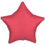 Ster Helium Ballon Rood Neon Leeg 48cm