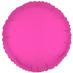 Standard Neon Pink Round Foil Balloon C16 packaged 43 cm