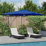 vidaXL Roma Parasol Blauw 286 x 285 x 270 cm Aluminium en Polyester