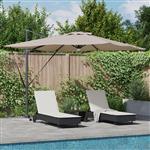 vidaXL Roma Parasol Taupe 286 x 285 x 270 cm Aluminium en Polyester
