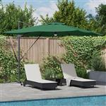 vidaXL Roma Parasol Groen 286 x 285 x 270 cm Aluminium en Polyester