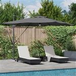 vidaXL Roma Parasol met LED -striplichten Antraciet 286 x 285 x 270 cm