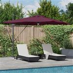 vidaXL Roma Parasol Rood 286 x 284 x 270 cm Aluminium en Polyester