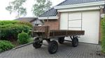 Antieke schamel aanhangwagen
