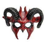 Halloween Masker Zwart Duivel