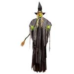 Halloween Hangdecoratie Heks Met Licht En Geluid 2,4m
