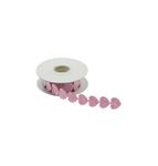 VILTEN LINT MET ROZE HARTJES 200 CM X 2 CM