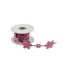 VILTEN LINT FUCHSIA BLOEMEN 200 CM X 3,5 CM