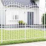 vidaXL Tuin Hek Wit 215 cm Poedergecoat staal