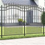 vidaXL Tuin Hek Grijs 190 cm Poedergecoat staal