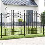 vidaXL Tuin Hek Grijs 165 cm Poedergecoat staal