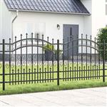 vidaXL Tuin Hek Grijs 140 cm Poedergecoat staal