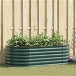 vidaXL Verhoogde plantenbak Groen 160 x 80 x 44 cm Staal