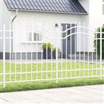 vidaXL Tuin Hek Wit 165 cm Poedergecoat staal