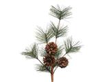 Sober dennengroen kerstgroen met dennenappels 30 cm
