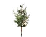 Kersthanger Steker Wintergroen Champagne Balletjes 25 cm Per Stuk
