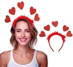 Haarband Hartjes Rood