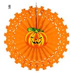 Halloween Waaier Oranje Pompoen 50cm
