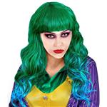 Halloween Pruik Groen Dames Joker