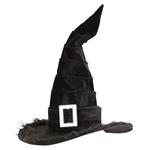 Halloween Heksenhoed Zwart Met Gesp