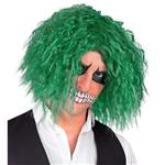 Halloween Pruik Groen Clown Krullen