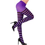 Halloween Panty Zwart Paars Gestreept