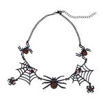 Halloween Ketting Zwart Spinnen