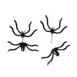 Halloween Oorbellen Zwart Spinnen