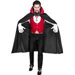 Halloween Kostuum Zwart Rood Heren Vampier 4 delig
