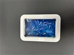 Rekenfiches in blikje (8x6 cm), Transparant blauw (100 st.)