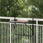 vidaXL Hangende Balkon Tafel Zwart 60 x 39 x 65 cm Staal