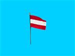 Tafelvlag Oostenrijk + kunststof houder