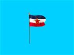 Tafelvlag Joegoslavië + kunststof houder