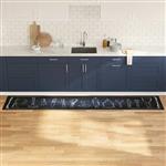 vidaXL Keuken Vloerkleed Toile Zwart 300 x 60 cm Fluweel