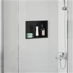 vidaXL Douche Niche Zwart 30 x 20 x 9.5 cm Roestvrij staal
