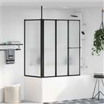 vidaXL Douchescherm Anders Zwart 120 x 70 x 137 cm Aluminium