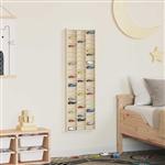 vidaXL Muurdisplaykast met plank Beige 30 x 4,5 x 96 cm Bewerkt hout