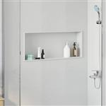 vidaXL Douche Niche Wit 75 x 30 x 9.5 cm Roestvrij staal