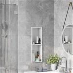 vidaXL Douche Niche Wit 60 x 20 x 9.5 cm Roestvrij staal
