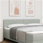 vidaXL Fluwelen Hoofdbord Argyle Handmatig Lichtgrijs 180 cm Fluweel