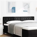vidaXL Fluwelen Hoofdbord Argyle met hoofdeinde Zwart 180 cm Fluweel