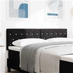 vidaXL Fluwelen Hoofdbord Argyle met hoofdeinde Zwart 160 cm Fluweel