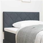 vidaXL Hoofdbord Wandgemonteerd Geometrisch Donkergrijs 100 cm Fluweel