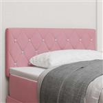 vidaXL Fluwelen Hoofdbord Argyle met hoofdeinde Roze 90 cm Fluweel