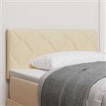 vidaXL Stoffen Hoofdbord Geometric met hoofdeinde Crème 100 cm Stof