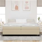 vidaXL Bedframe Grijs groen 200 x 200 cm Katoenen stof